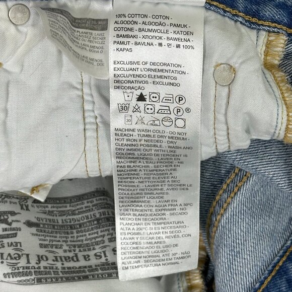 Levi's 501 Premium Denim Mid Thigh Luxor Street Shorts - Picture 12 of 14